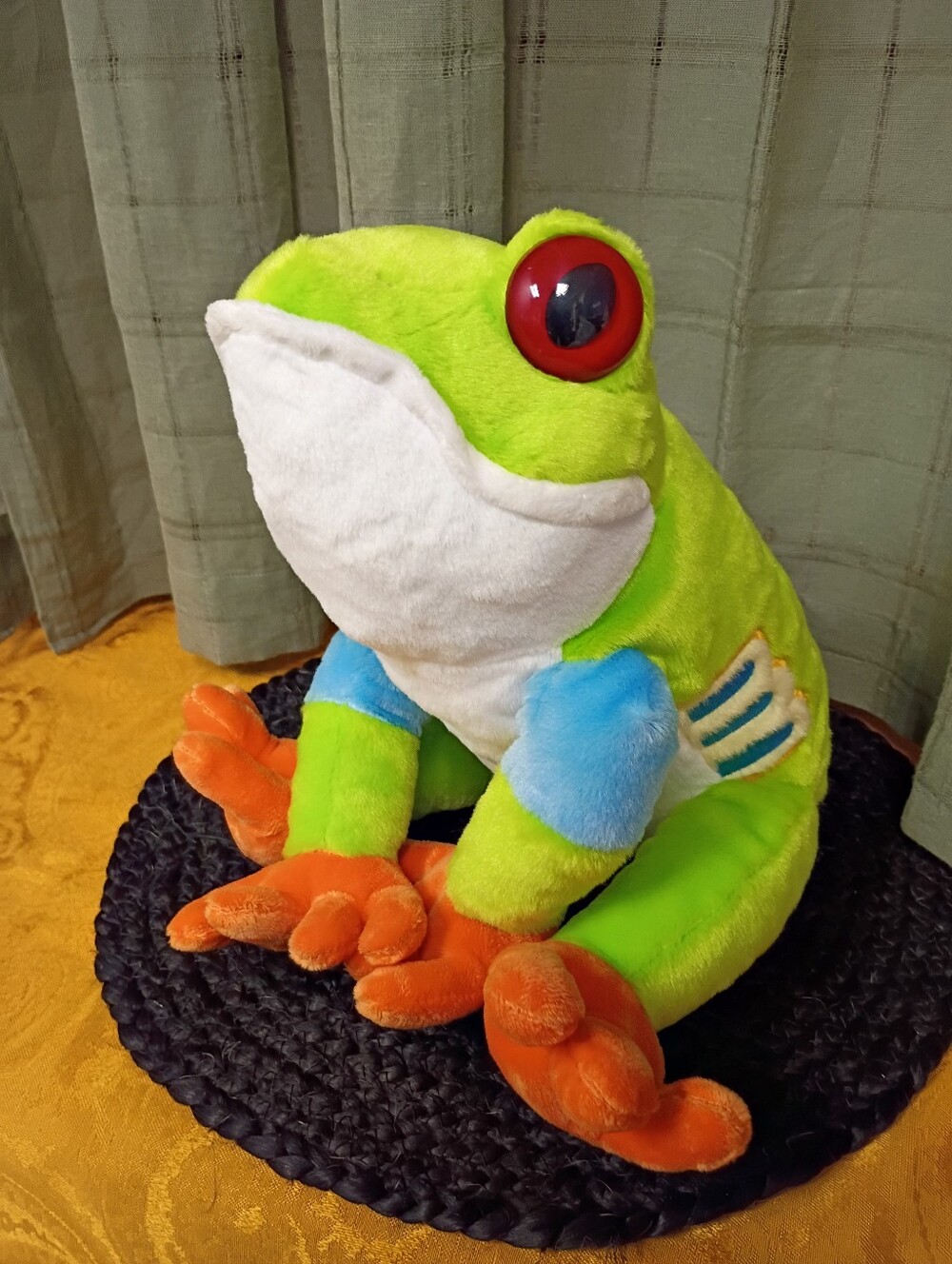 Wild Republic Green Tree Frog Plush Stuffed Animal Size 12"